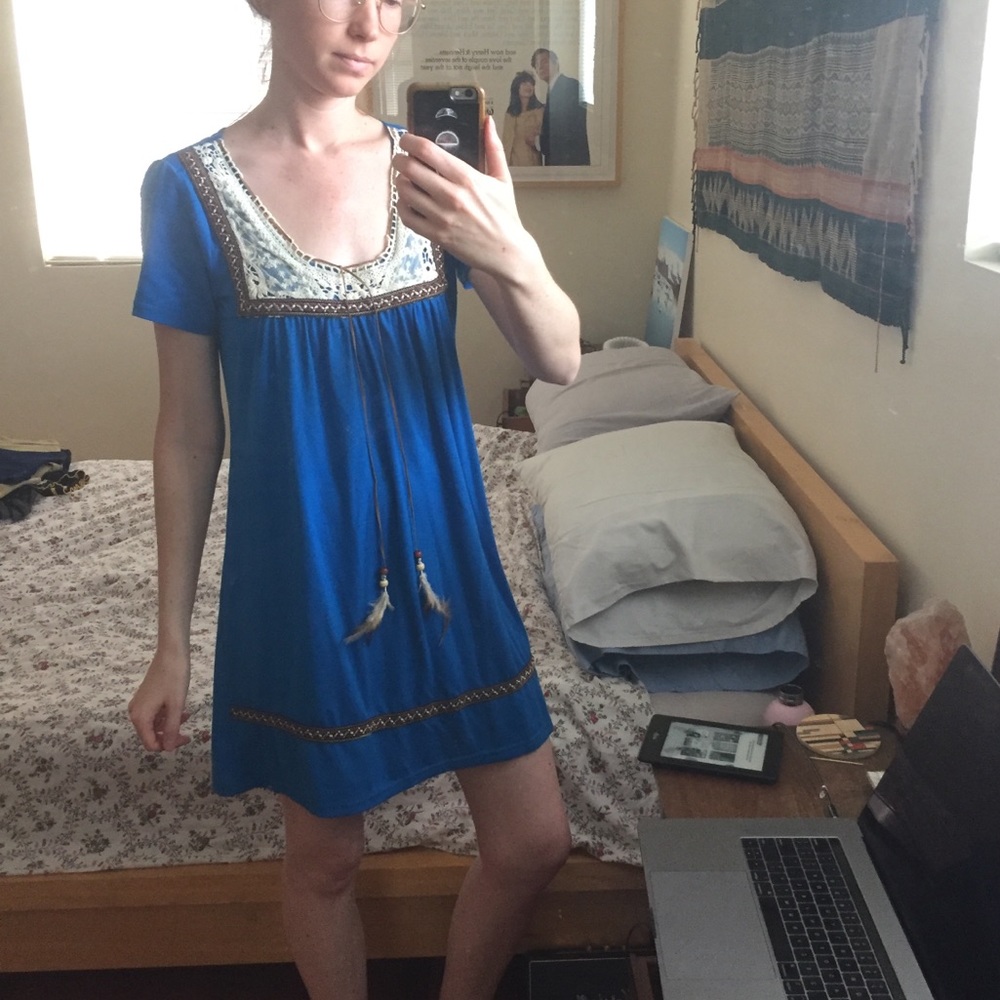 Adorable babydoll boho hippie dress